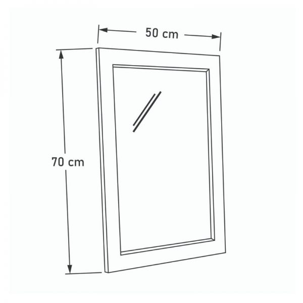 espejo elegant 70 x 50 cm isometria